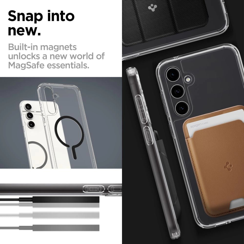 Spigen Ultra Hybrid OneTap Ring Case with MagSafe for Samsung Galaxy S23 FE - Clear Black_15