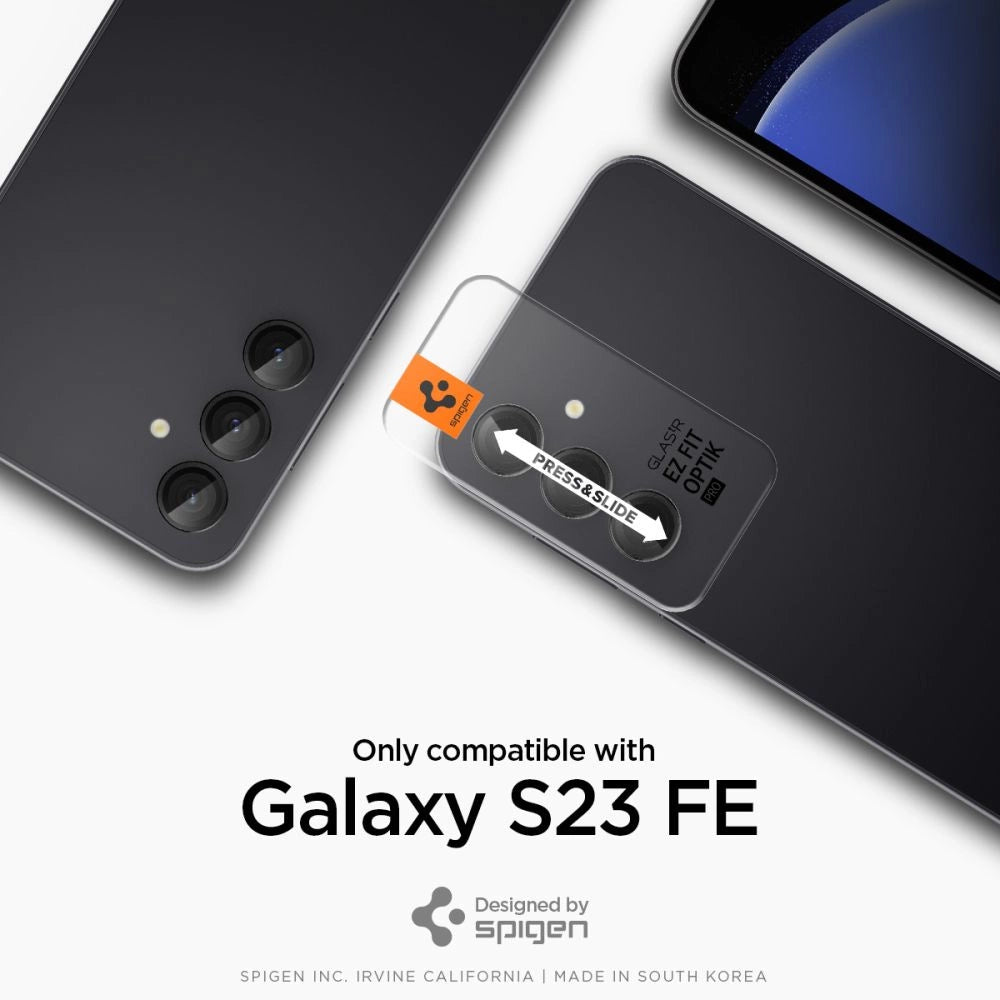 Spigen Glas.tR EZ Fit Optik Camera Protector for Samsung Galaxy S23 FE - Black 2 pcs._6