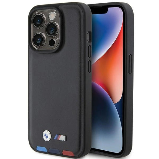 BMW BMHCP15L22PTDK iPhone 15 Pro 6.1&quot; black/black Leather Stamp Tricolor_0