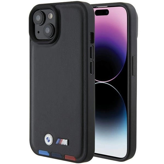 BMW BMHCP15S22PTDK iPhone 15 6.1&quot; black/black Leather Stamp Tricolor_0