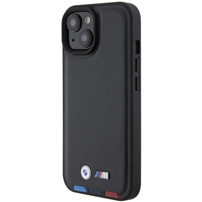 BMW BMHCP15S22PTDK iPhone 15 6.1&quot; black/black Leather Stamp Tricolor_1