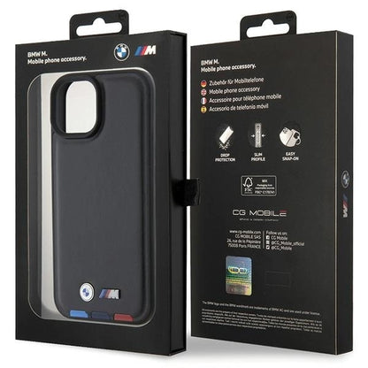 BMW BMHCP15S22PTDK iPhone 15 6.1&quot; black/black Leather Stamp Tricolor_7