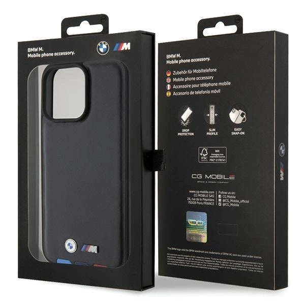 BMW BMHCP15X22PTDK iPhone 15 Pro Max 6.7&quot; black/black Leather Stamp Tricolor_7