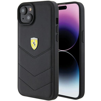 Ferrari FEHCP15MRDUK iPhone 15 Plus 6.7" black/black hardcase Quilted Metal Logo_0