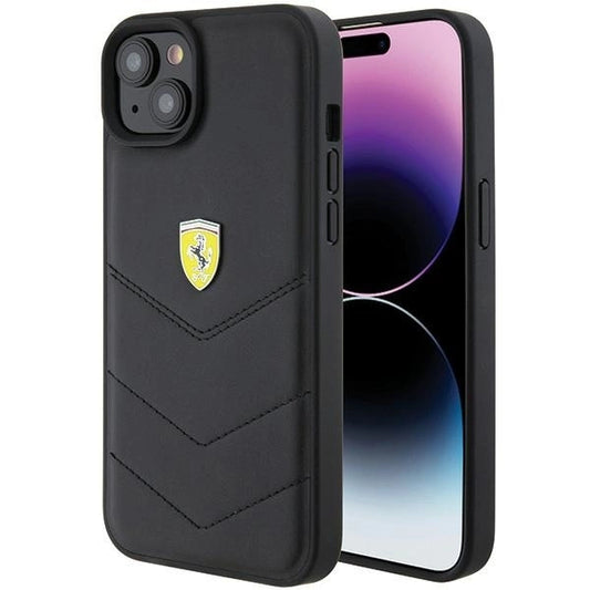 Ferrari FEHCP15MRDUK iPhone 15 Plus 6.7" black/black hardcase Quilted Metal Logo_0