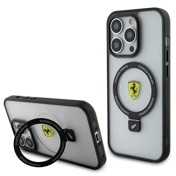 Ferrari FEHMP15LUSCAH iPhone 15 Pro 6.1" transparent hardcase Ring Stand 2023 Collection MagSafe_0