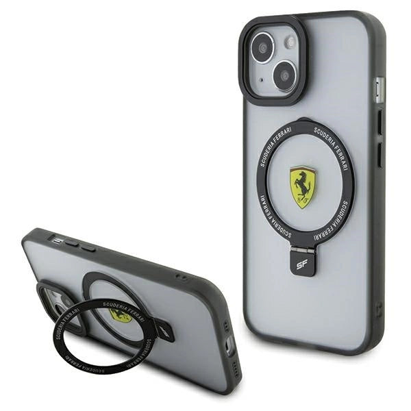 Ferrari FEHMP15SUSCAH iPhone 15 6.1" transparent hardcase Ring Stand 2023 Collection MagSafe_0