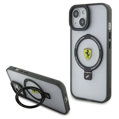 Ferrari FEHMP15SUSCAH iPhone 15 6.1" transparent hardcase Ring Stand 2023 Collection MagSafe_0