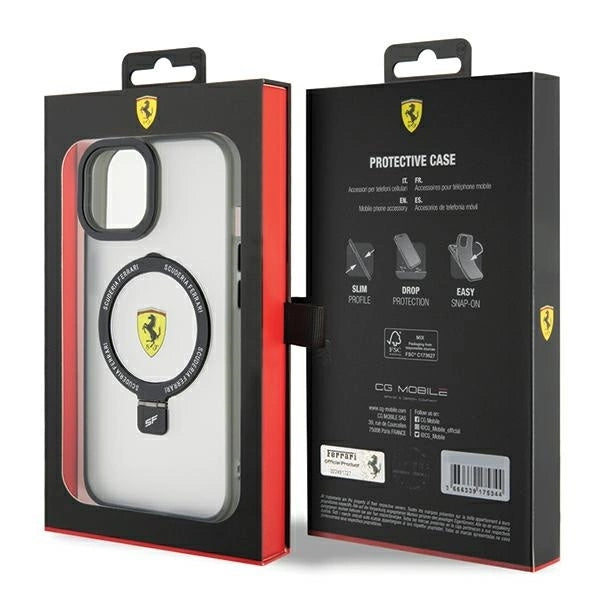 Ferrari FEHMP15SUSCAH iPhone 15 6.1" transparent hardcase Ring Stand 2023 Collection MagSafe_7