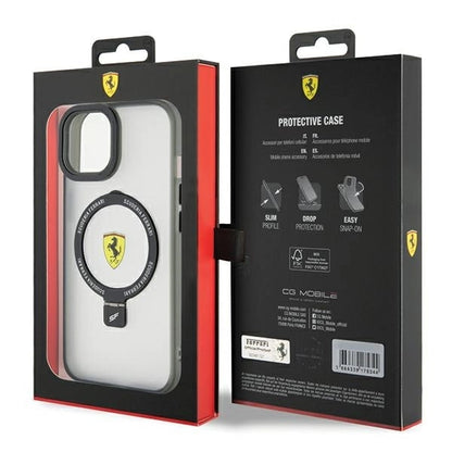 Ferrari FEHMP15SUSCAH iPhone 15 6.1" transparent hardcase Ring Stand 2023 Collection MagSafe_7