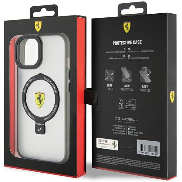 Ferrari FEHMP15SUSCAK iPhone 15 6.1" black/black hardcase Ring Stand 2023 Collection MagSafe_7