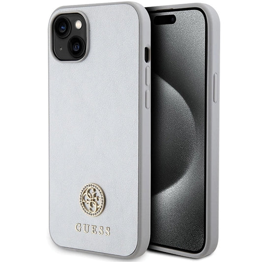 Guess GUHCP15MPS4DGPS iPhone 15 Plus 6.7" silver/silver hardcase Strass Metal Logo_0