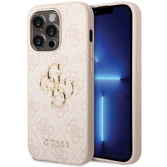 Guess GUHCP15X4GMGPI iPhone 15 Pro Max 6.7" pink/pink hardcase 4G Big Metal Logo_0