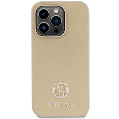 Guess GUHCP15XPS4DGPD iPhone 15 Pro Max 6.7" gold/gold hardcase Strass Metal Logo_2