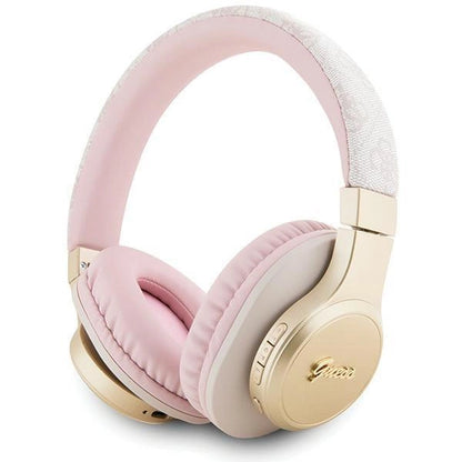 Guess Bluetooth on-ear headphones GUBH604GEMP pink/pink 4G Script_0