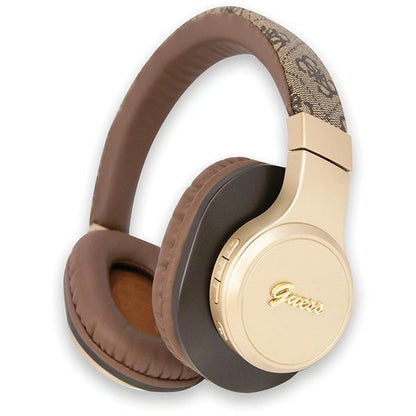 Guess Bluetooth on-ear headphones GUBH604GEMW brown/brown 4G Script_0