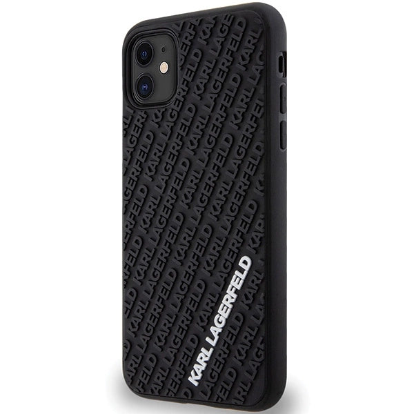 Karl Lagerfeld KLHCN613DMKRLK iPhone 11 / Xr 6.1" black/black hardcase 3D Rubber Multi Logo_1