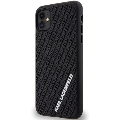 Karl Lagerfeld KLHCN613DMKRLK iPhone 11 / Xr 6.1" black/black hardcase 3D Rubber Multi Logo_1
