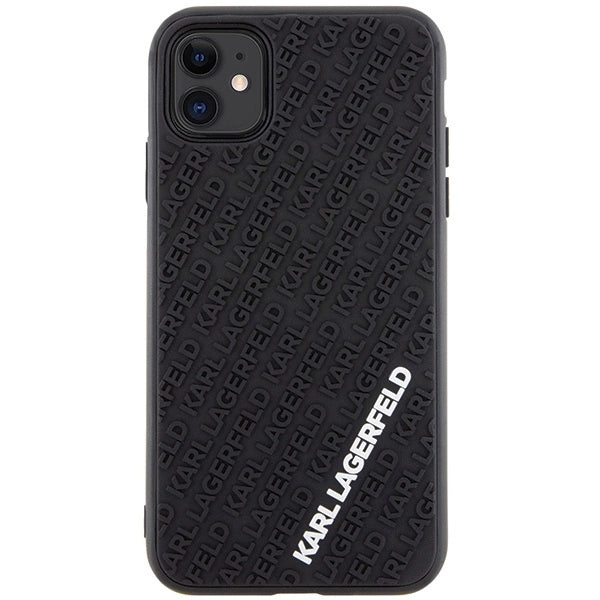 Karl Lagerfeld KLHCN613DMKRLK iPhone 11 / Xr 6.1" black/black hardcase 3D Rubber Multi Logo_2