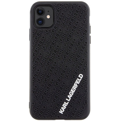 Karl Lagerfeld KLHCN613DMKRLK iPhone 11 / Xr 6.1" black/black hardcase 3D Rubber Multi Logo_2
