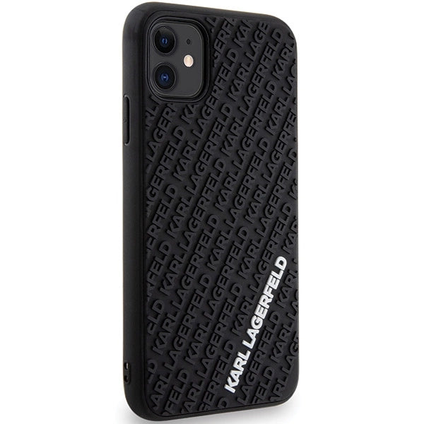 Karl Lagerfeld KLHCN613DMKRLK iPhone 11 / Xr 6.1" black/black hardcase 3D Rubber Multi Logo_3