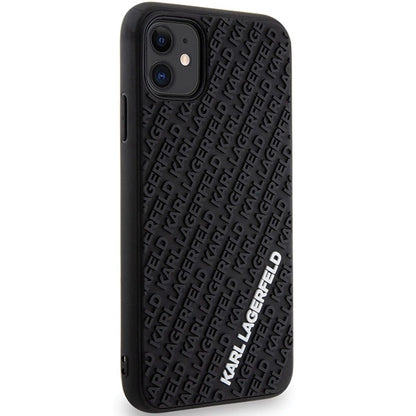 Karl Lagerfeld KLHCN613DMKRLK iPhone 11 / Xr 6.1" black/black hardcase 3D Rubber Multi Logo_3