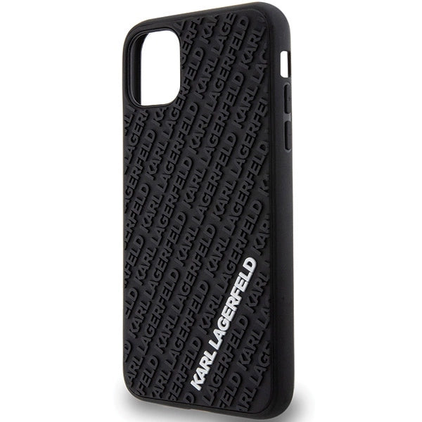 Karl Lagerfeld KLHCN613DMKRLK iPhone 11 / Xr 6.1" black/black hardcase 3D Rubber Multi Logo_5