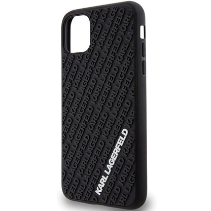Karl Lagerfeld KLHCN613DMKRLK iPhone 11 / Xr 6.1" black/black hardcase 3D Rubber Multi Logo_5