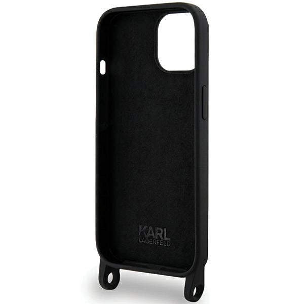 Karl Lagerfeld KLHCP15SSCBSCNK iPhone 15 6.1&quot; hardcase black/black Crossbody Silicone Choupette_5