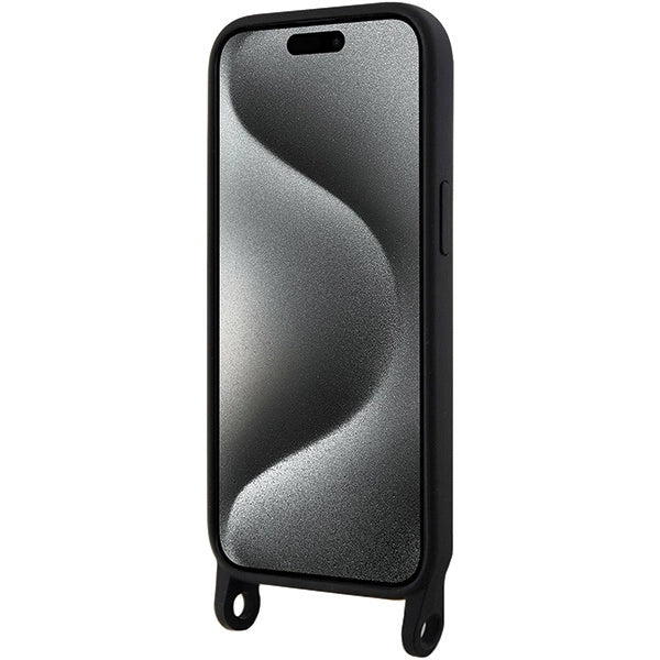 Karl Lagerfeld KLHCP15SSCBSKNK iPhone 15 6.1" hardcase black/black Crossbody Silicone Ikonik_3