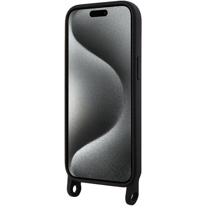 Karl Lagerfeld KLHCP15SSCBSKNK iPhone 15 6.1" hardcase black/black Crossbody Silicone Ikonik_3