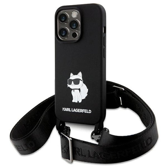 Karl Lagerfeld KLHCP15XSCBSCNK iPhone 15 Pro Max 6.7" hardcase black/black Crossbody Silicone Choupette_0