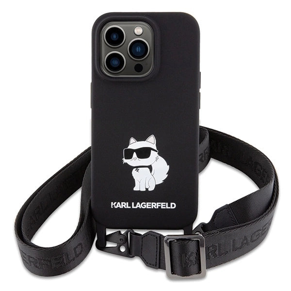Karl Lagerfeld KLHCP15XSCBSCNK iPhone 15 Pro Max 6.7" hardcase black/black Crossbody Silicone Choupette_1