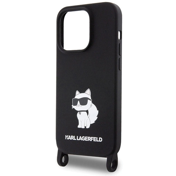 Karl Lagerfeld KLHCP15XSCBSCNK iPhone 15 Pro Max 6.7" hardcase black/black Crossbody Silicone Choupette_4