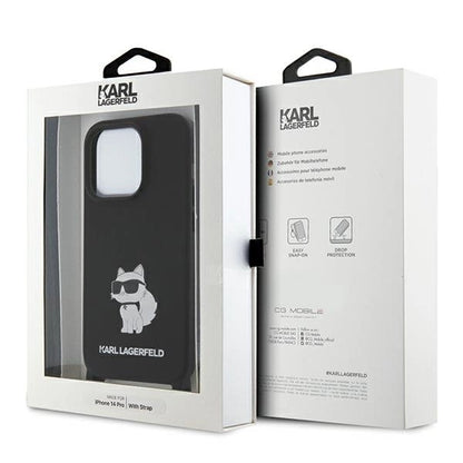 Karl Lagerfeld KLHCP15XSCBSCNK iPhone 15 Pro Max 6.7" hardcase black/black Crossbody Silicone Choupette_6
