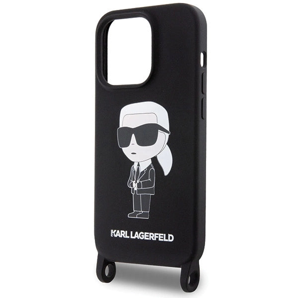 Karl Lagerfeld KLHCP15XSCBSKNK iPhone 15 Pro Max 6.7&quot; hardcase black/black Crossbody Silicone Ikonik_4
