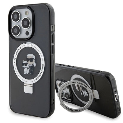 Karl Lagerfeld KLHMP13LHMRSKCK iPhone 13 Pro 6.1" black/black hardcase Ring Stand Karl&amp;Choupette MagSafe_0