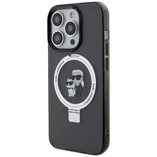 Karl Lagerfeld KLHMP13LHMRSKCK iPhone 13 Pro 6.1" black/black hardcase Ring Stand Karl&amp;Choupette MagSafe_1