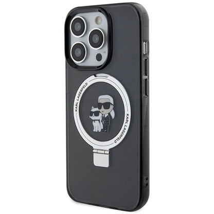 Karl Lagerfeld KLHMP13LHMRSKCK iPhone 13 Pro 6.1" black/black hardcase Ring Stand Karl&amp;Choupette MagSafe_1