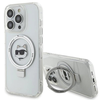 Karl Lagerfeld KLHMP15LHMRSCHH iPhone 15 Pro 6.1" white/white hardcase Ring Stand Choupette Head MagSafe_0