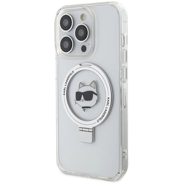 Karl Lagerfeld KLHMP15LHMRSCHH iPhone 15 Pro 6.1" white/white hardcase Ring Stand Choupette Head MagSafe_1