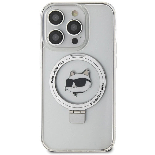 Karl Lagerfeld KLHMP15LHMRSCHH iPhone 15 Pro 6.1" white/white hardcase Ring Stand Choupette Head MagSafe_2