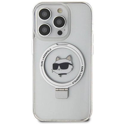 Karl Lagerfeld KLHMP15LHMRSCHH iPhone 15 Pro 6.1" white/white hardcase Ring Stand Choupette Head MagSafe_2