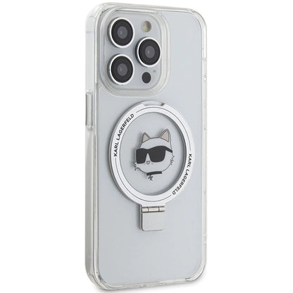 Karl Lagerfeld KLHMP15LHMRSCHH iPhone 15 Pro 6.1" white/white hardcase Ring Stand Choupette Head MagSafe_3