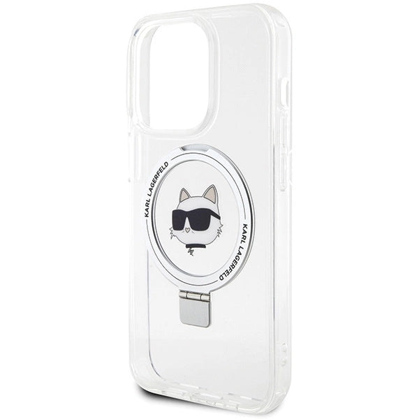 Karl Lagerfeld KLHMP15LHMRSCHH iPhone 15 Pro 6.1" white/white hardcase Ring Stand Choupette Head MagSafe_5