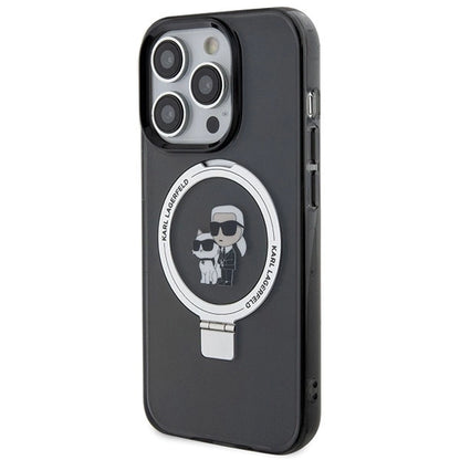 Karl Lagerfeld KLHMP15LHMRSKCK iPhone 15 Pro 6.1" black/black hardcase Ring Stand Karl&amp;Choupette MagSafe_1