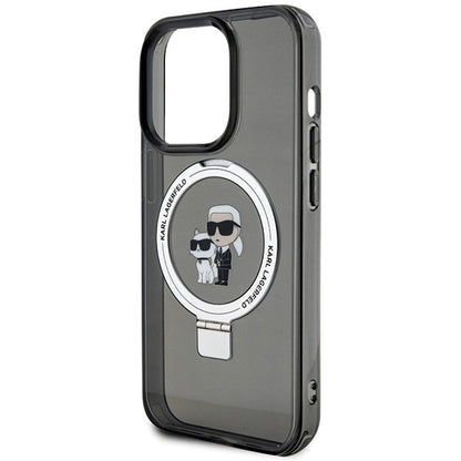 Karl Lagerfeld KLHMP15LHMRSKCK iPhone 15 Pro 6.1" black/black hardcase Ring Stand Karl&amp;Choupette MagSafe_5