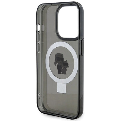 Karl Lagerfeld KLHMP15LHMRSKCK iPhone 15 Pro 6.1" black/black hardcase Ring Stand Karl&amp;Choupette MagSafe_6