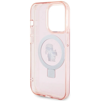 Karl Lagerfeld KLHMP15LHMRSKCP iPhone 15 Pro 6.1&quot; pink/pink hardcase Ring Stand Karl&amp;Choupette MagSafe_5