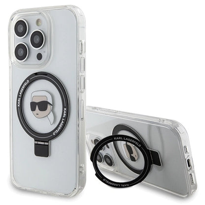 Karl Lagerfeld KLHMP15LHMRSKHH iPhone 15 Pro 6.1&quot; white/white hardcase Ring Stand Karl Head MagSafe_0